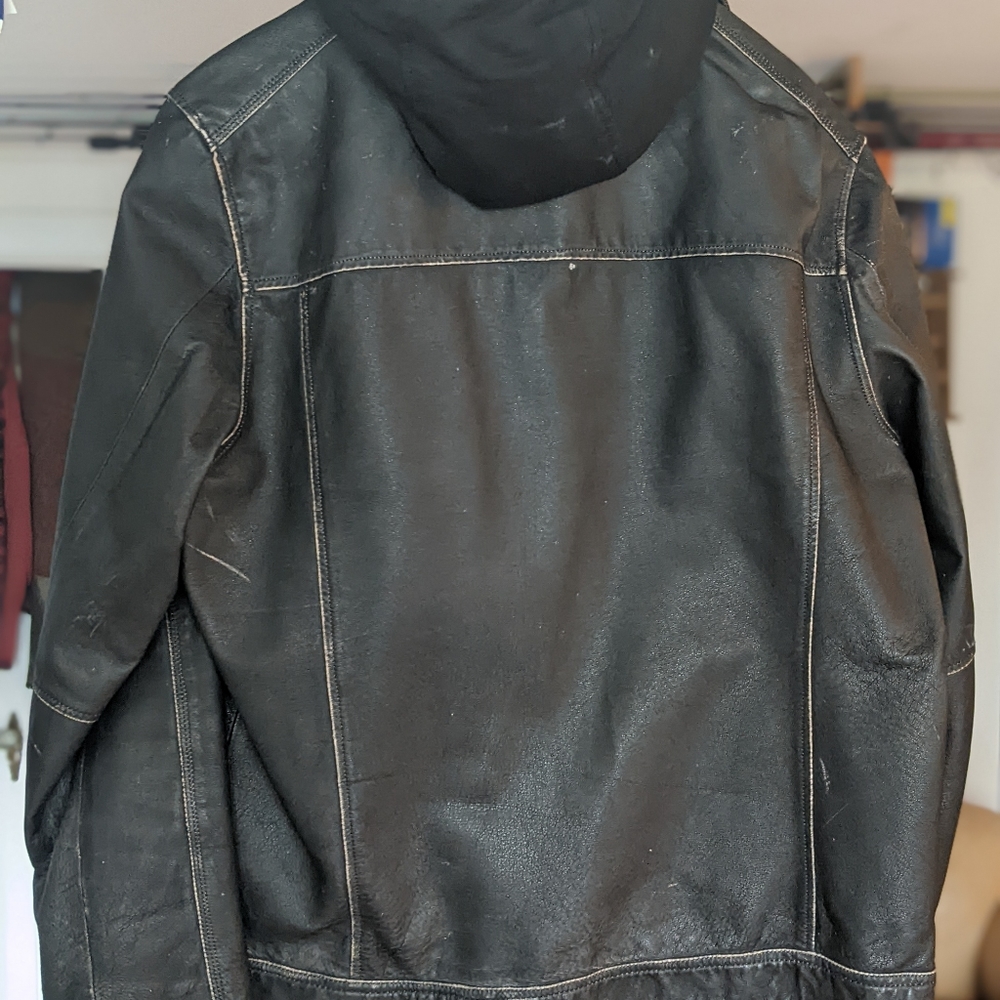 Black Rivet Leather Jacket - Picture 2 of 9